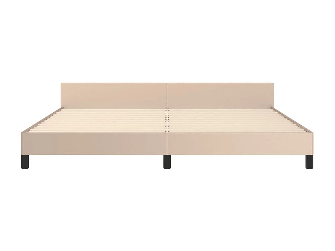 Lit-200x200 cm avec tête de lit Cappuccino Similicuir EGGB96672