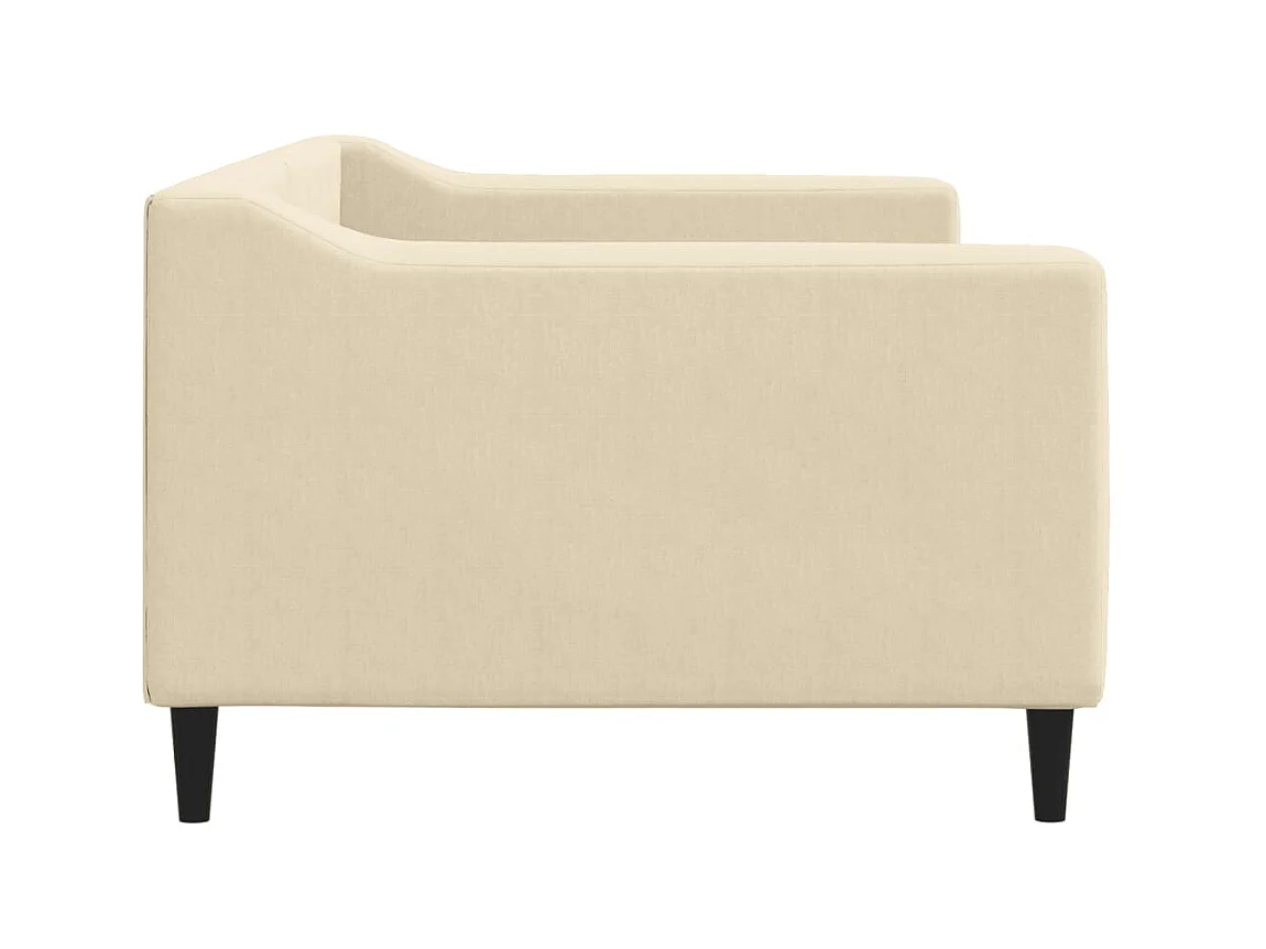 Sofá cama tela color crema 90x200 cm ES357234