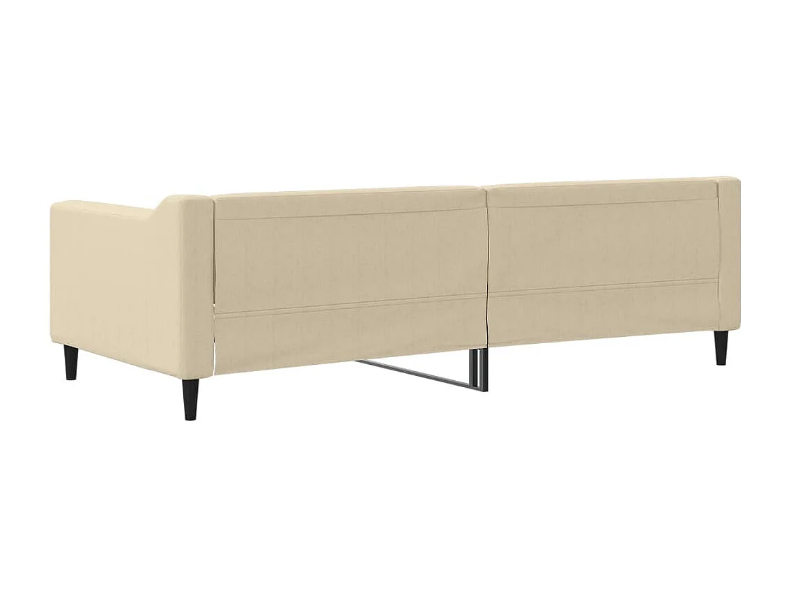 Sofá-cama 90x200 cm tecido cor creme PT588108