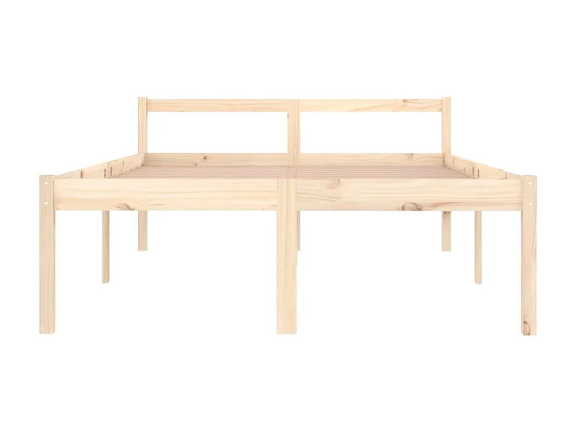 Lit-140x190 cm pour personne âgée bois massif de pin EGGB12714