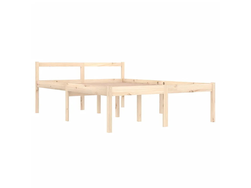 Lit-140x190 cm pour personne âgée bois massif de pin EGGB12714