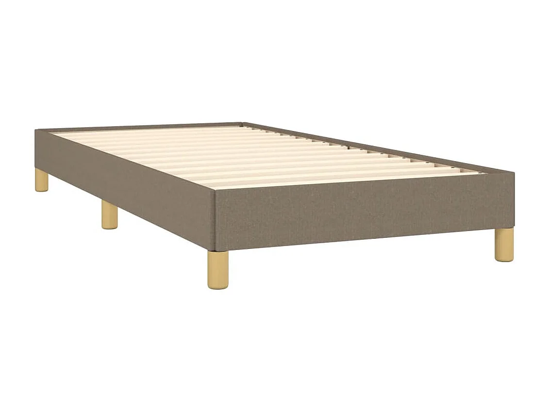 Cama 100x200 cm de tela gris taupe ES92112