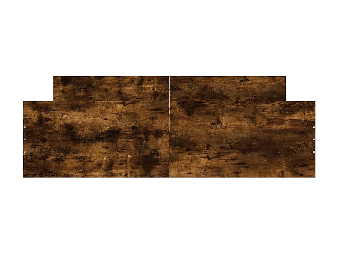 Cama 160x200 cm con cabecero piecero roble ahumado ES14302