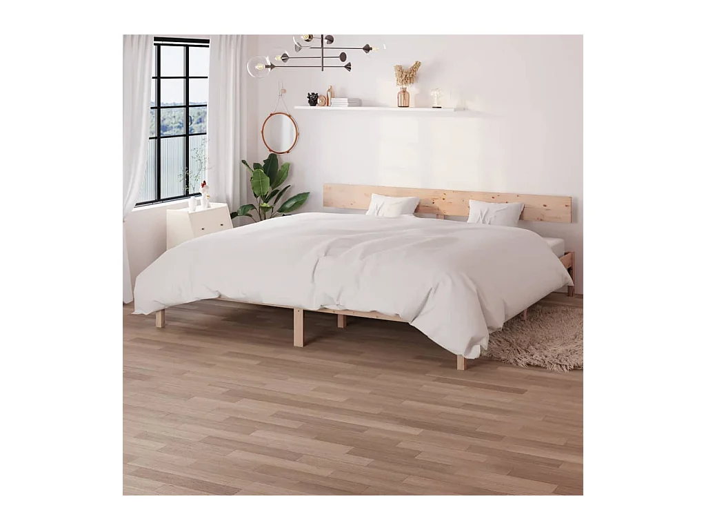 Lit-200x200 cm Bois de pin massif EGGB16021
