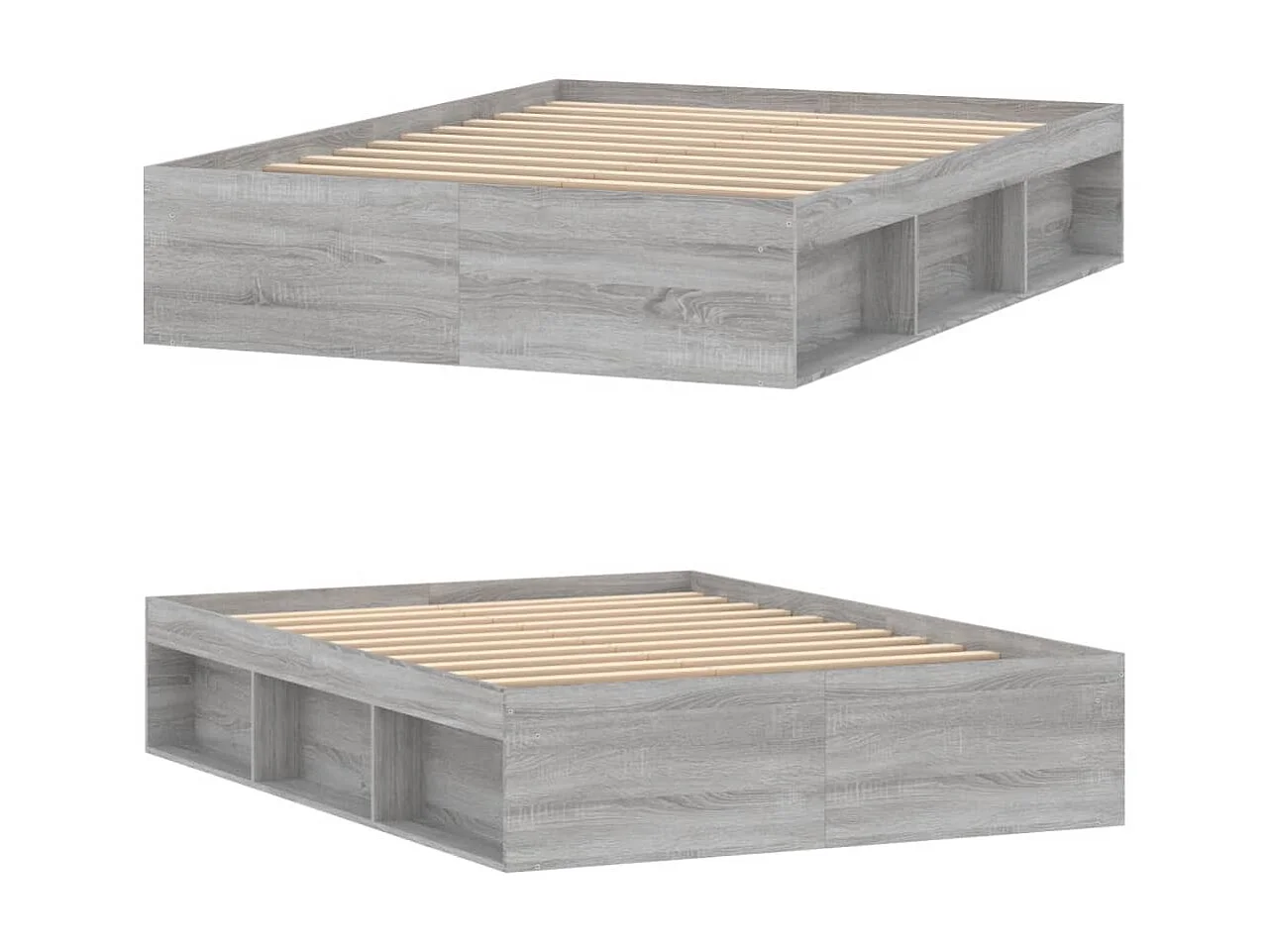 Lit-135x190 cm sonoma gris double EGGB50202