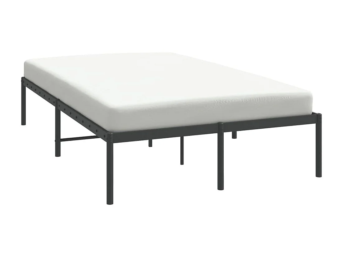 Cama 135x190 cm metal preto PT244160