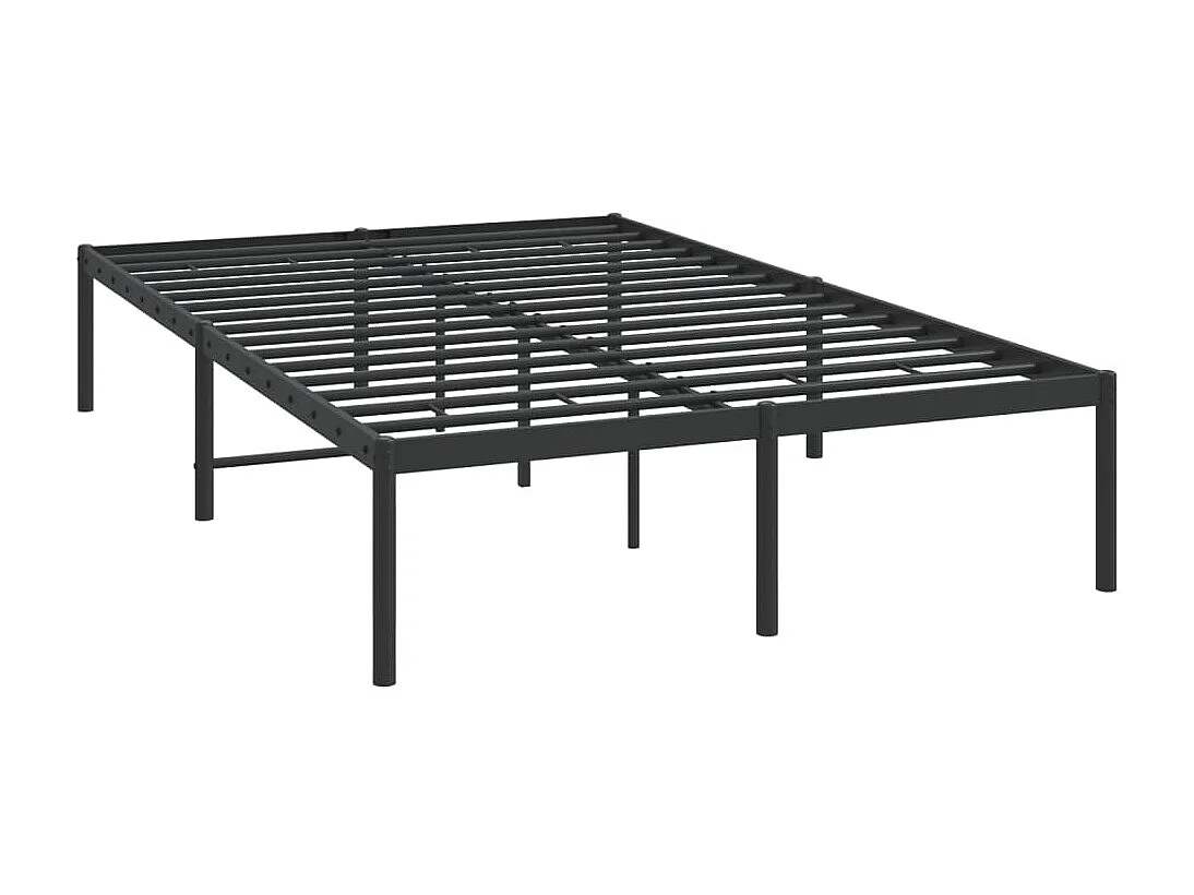 Cama 135x190 cm metal preto PT244160