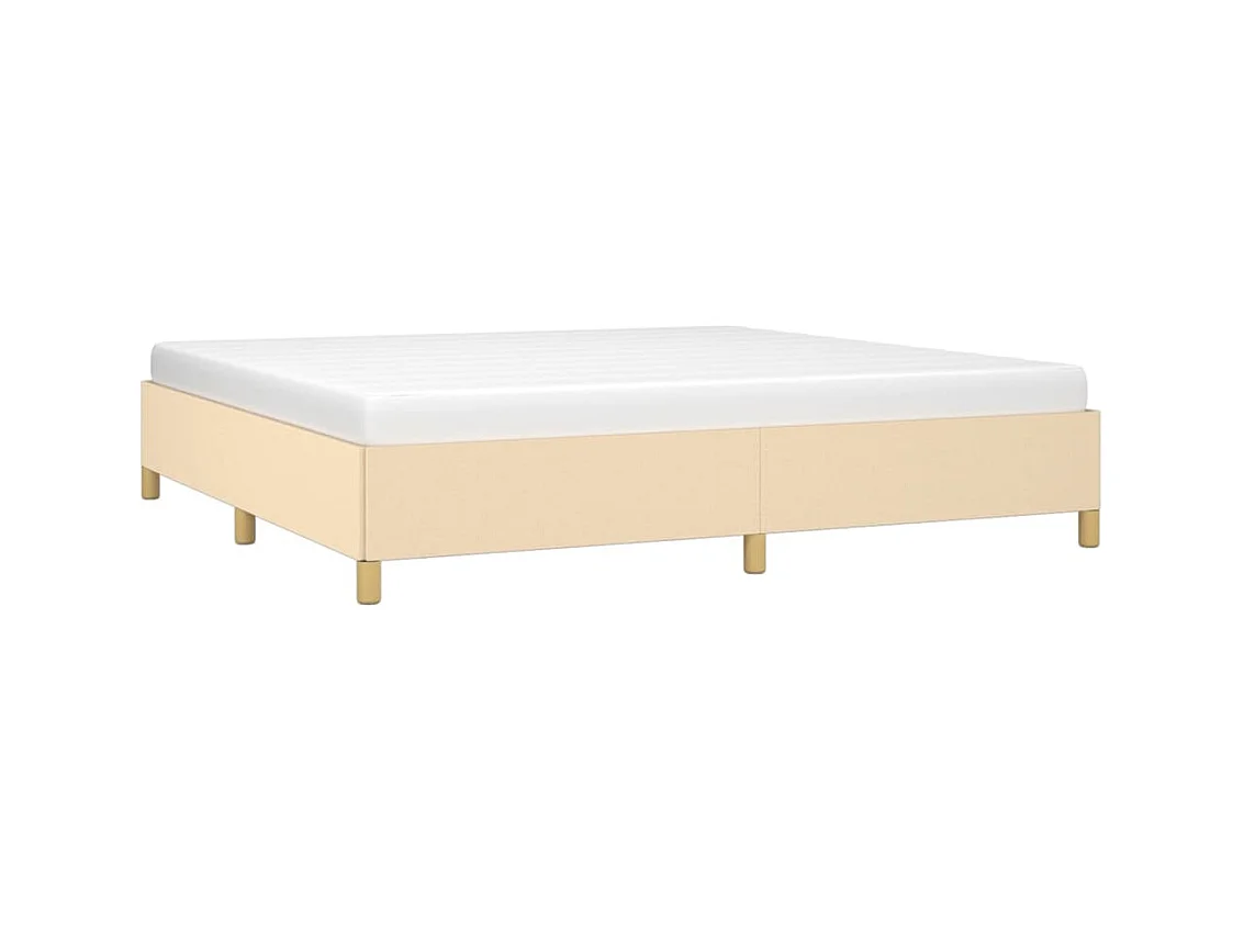 Lit-200x200 cm Crème Tissu EGGB68458