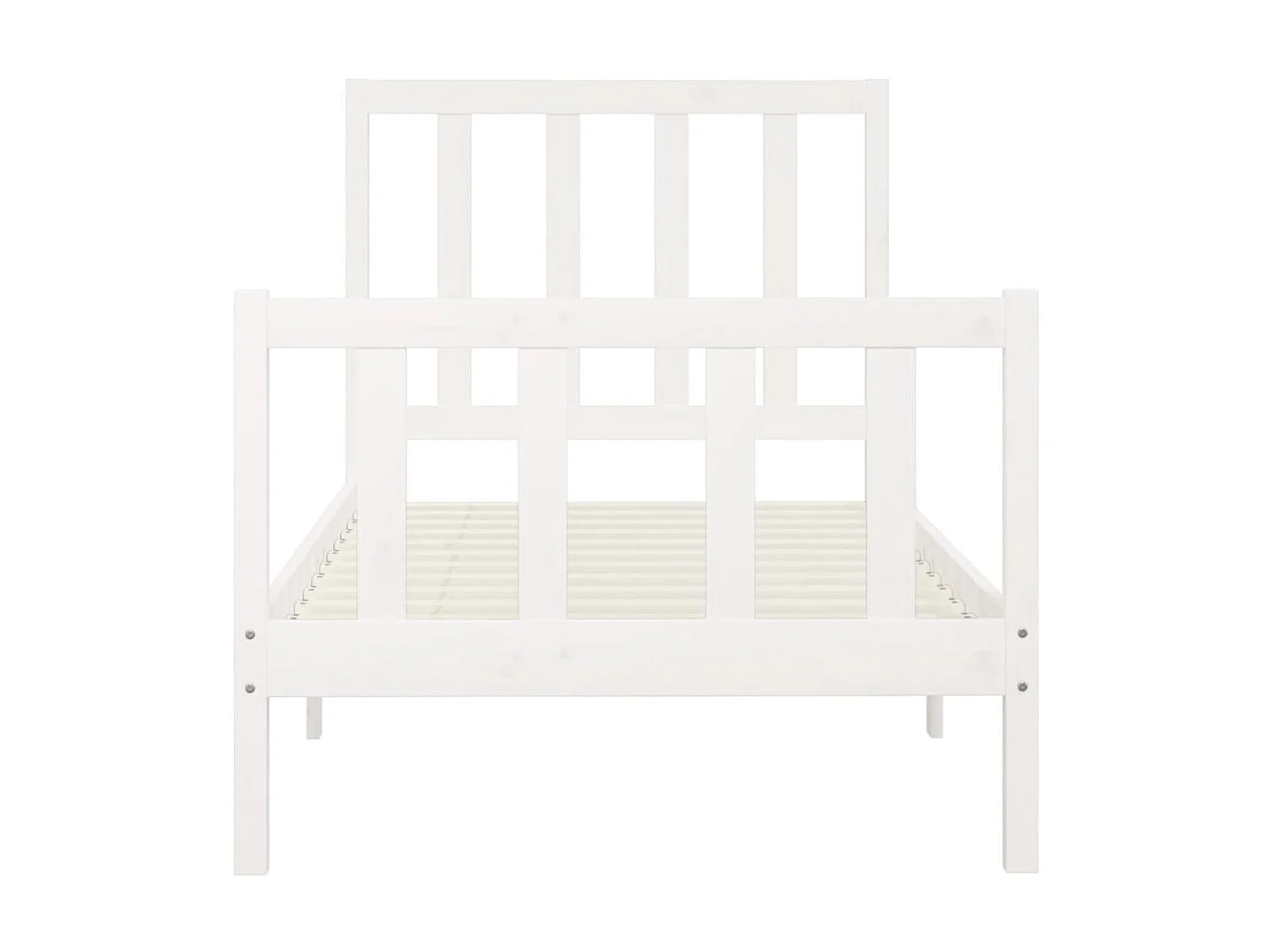 Lit-100x200 cm Blanc Bois massif EGGB84973