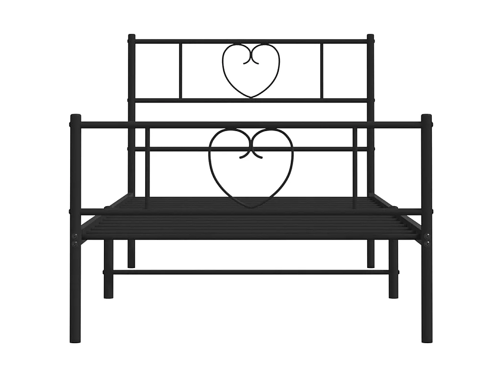 Bedframe met hoofd- en voeteneinde metaal zwart 80x200 cm NL61115