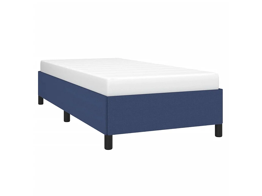 Cama 90x200 cm de tela azul ES41533