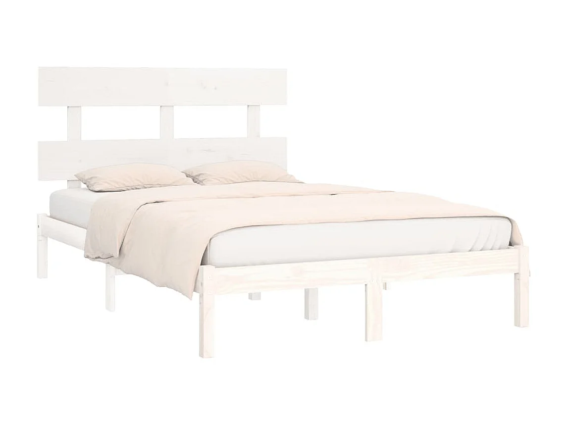 Lit-180x200 cm Blanc Bois massif Super King EGGB25154