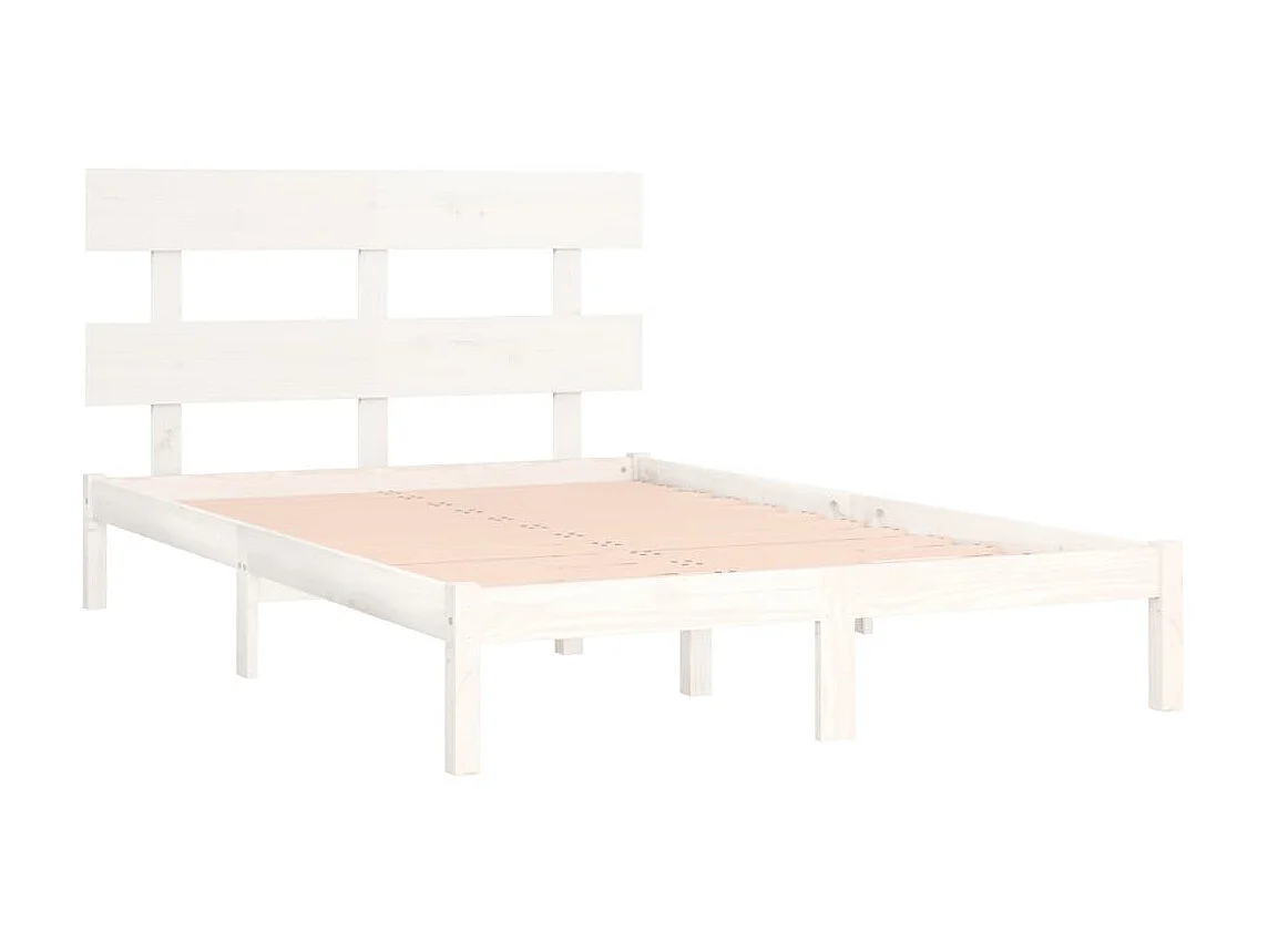 Lit-180x200 cm Blanc Bois massif Super King EGGB25154