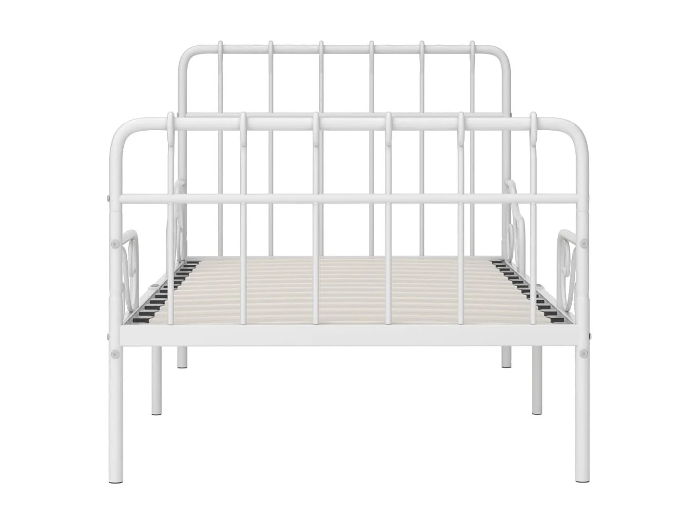 Cama 180x200 cm con base de listones metal blanco ES95524