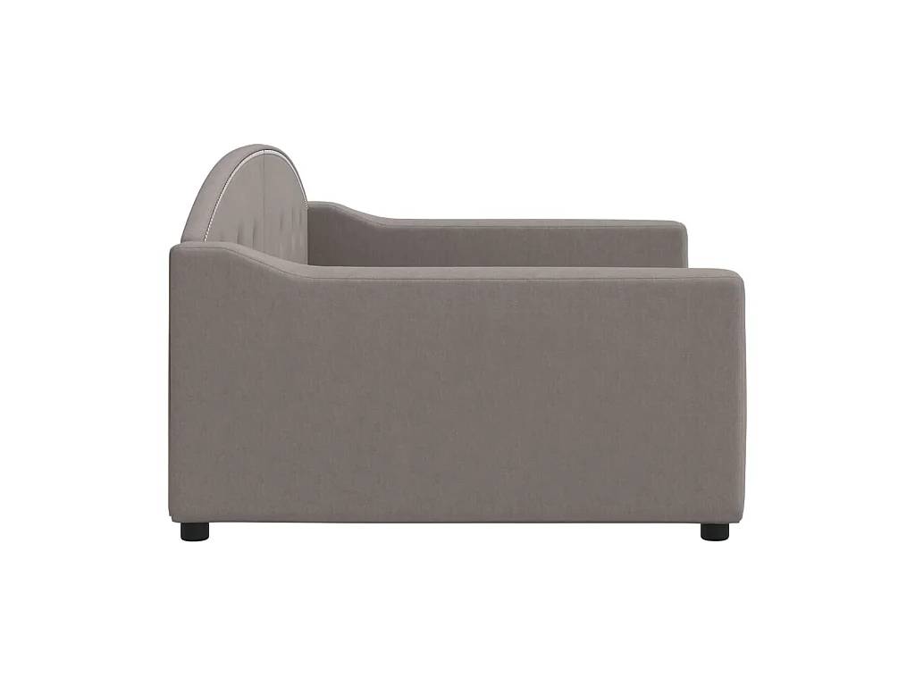 Cama 100x200 cm tela gris taupe ES18926