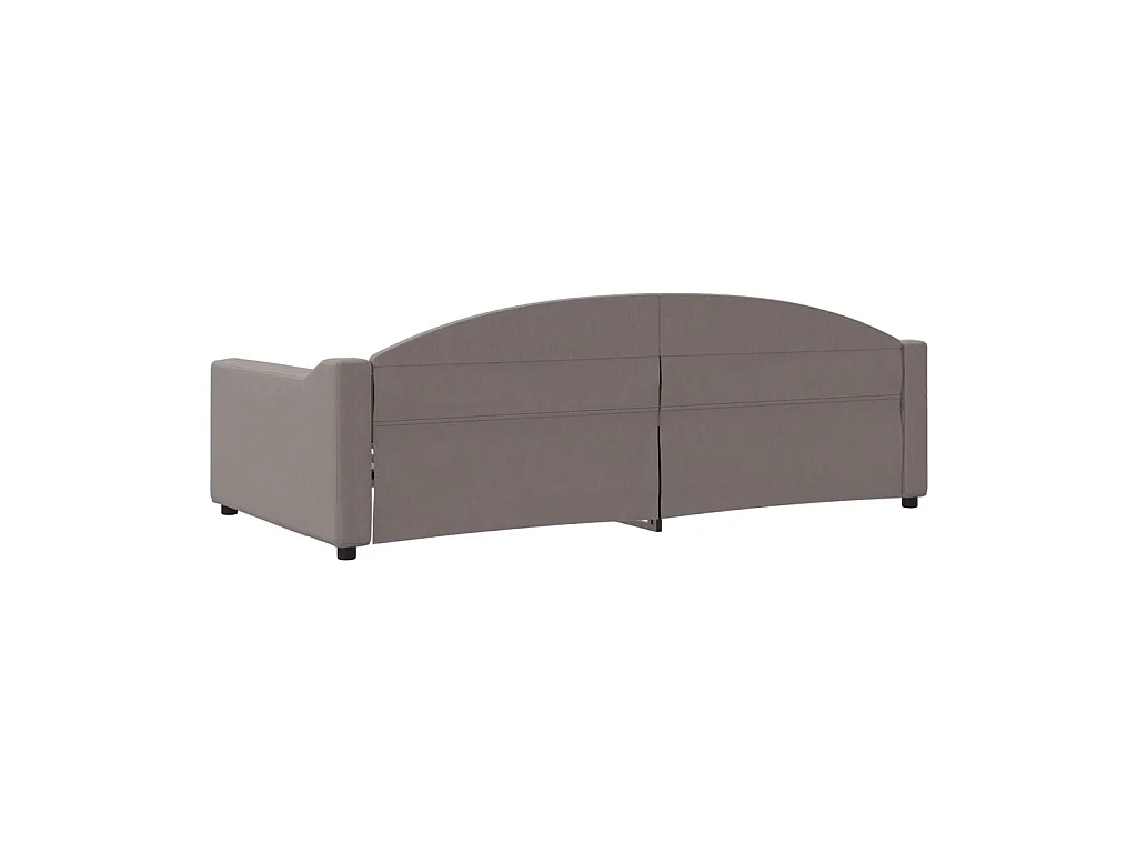 Cama 100x200 cm tela gris taupe ES18926