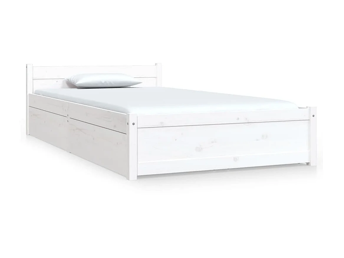 Bedframe met lades wit 100x200 cm NL17816