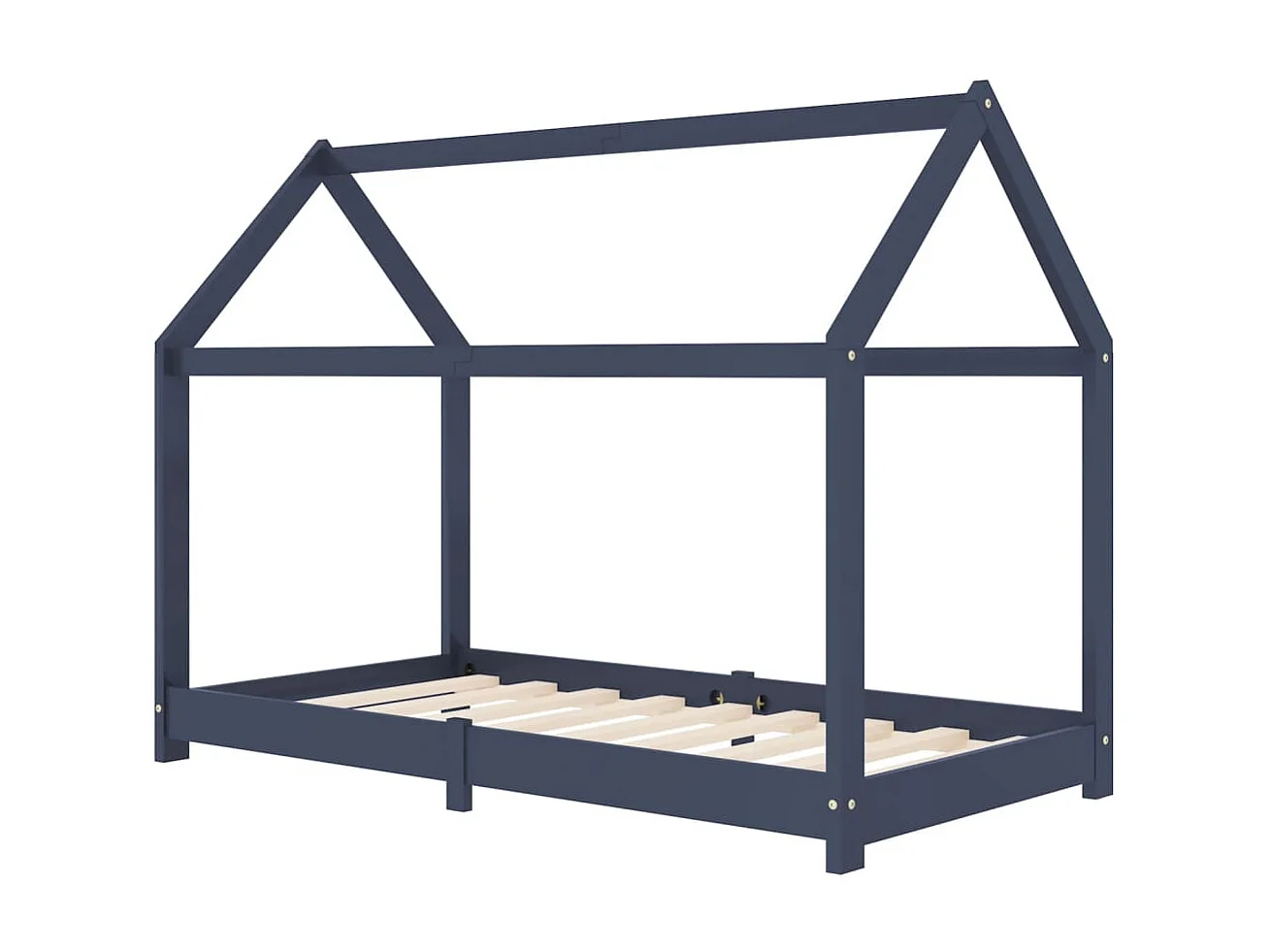 Lit-70x140 cm d'enfant Gris Bois de pin massif EGGB92269