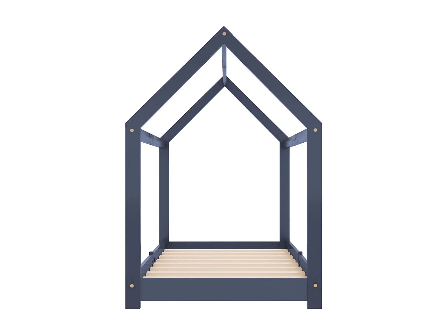 Lit-70x140 cm d'enfant Gris Bois de pin massif EGGB92269