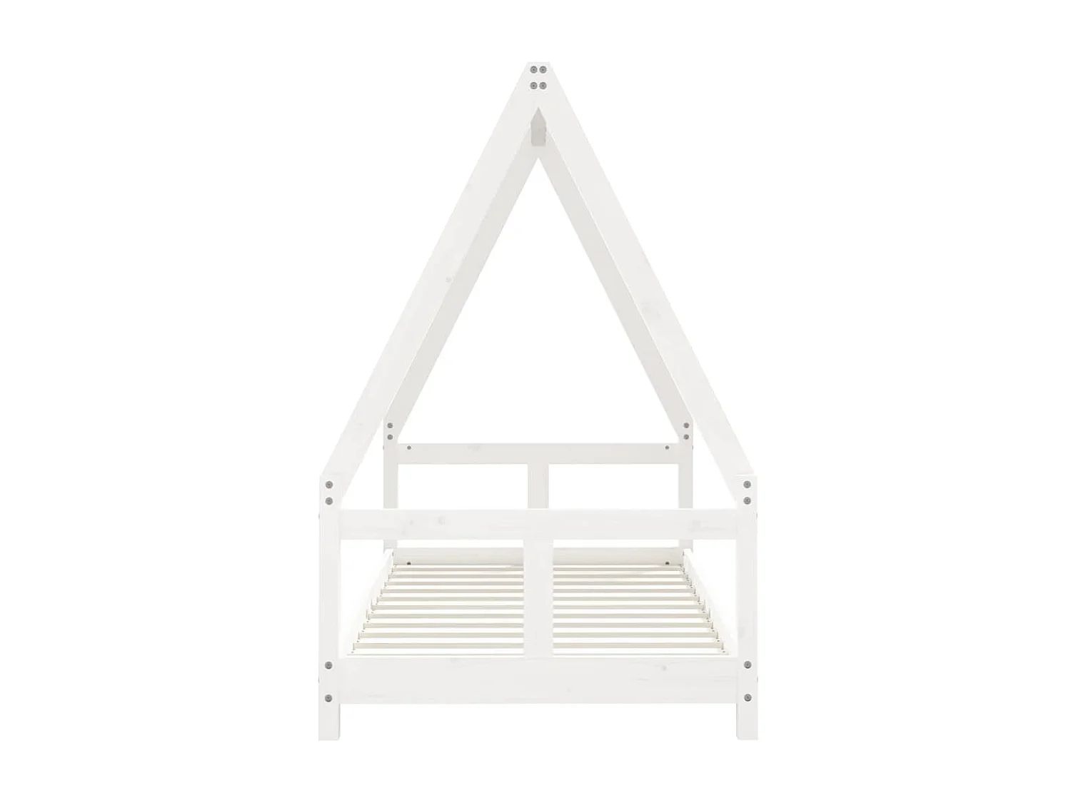 Cama infantil 80x160 cm pinho maciço branco PT361954