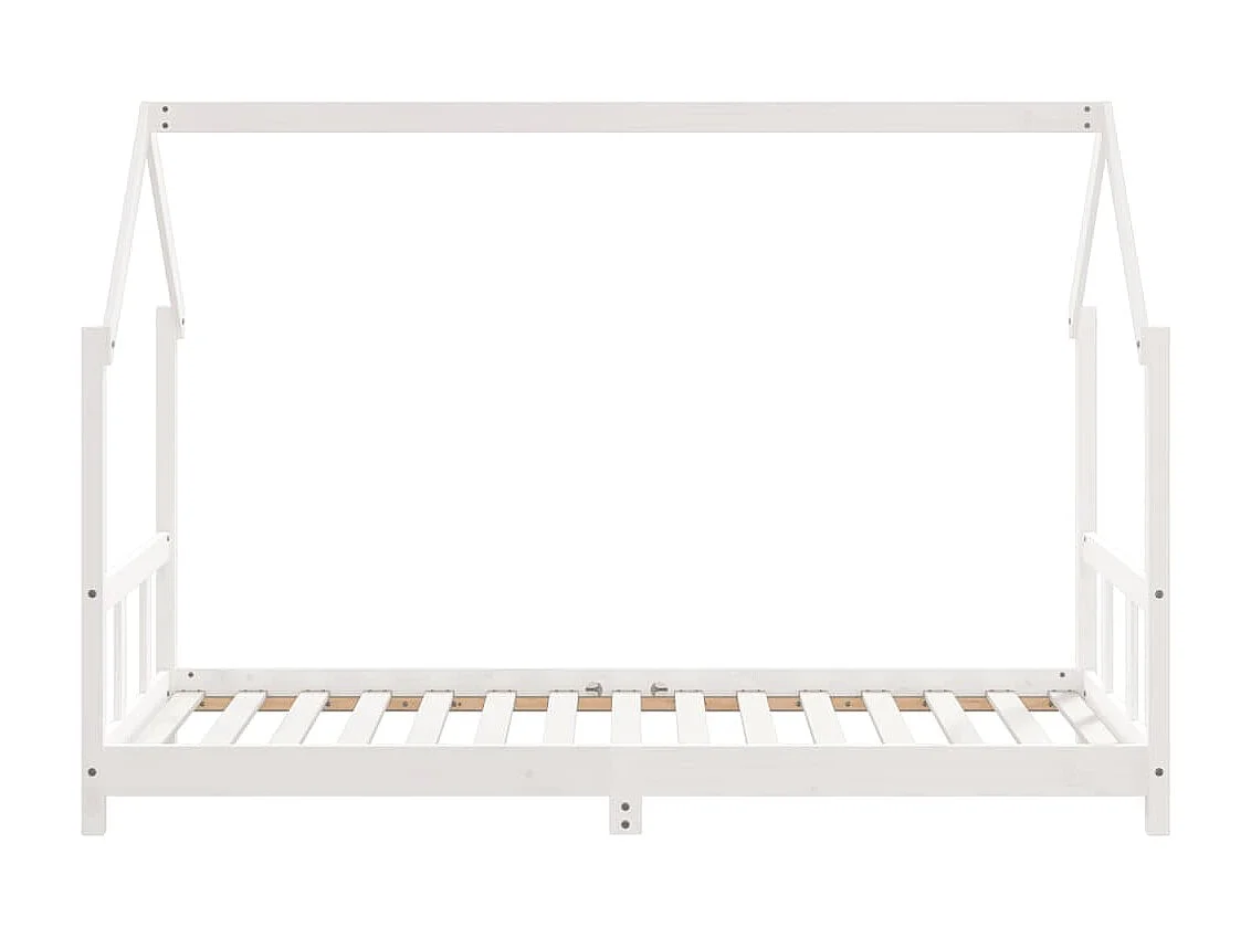 Kinderbedframe 90x190 cm massief grenenhout wit NL46306