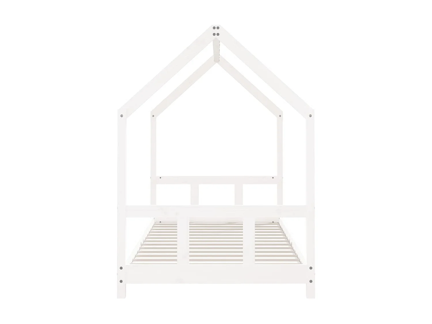 Lit-90x190 cm pour enfants blanc bois de pin massif EGGB12127