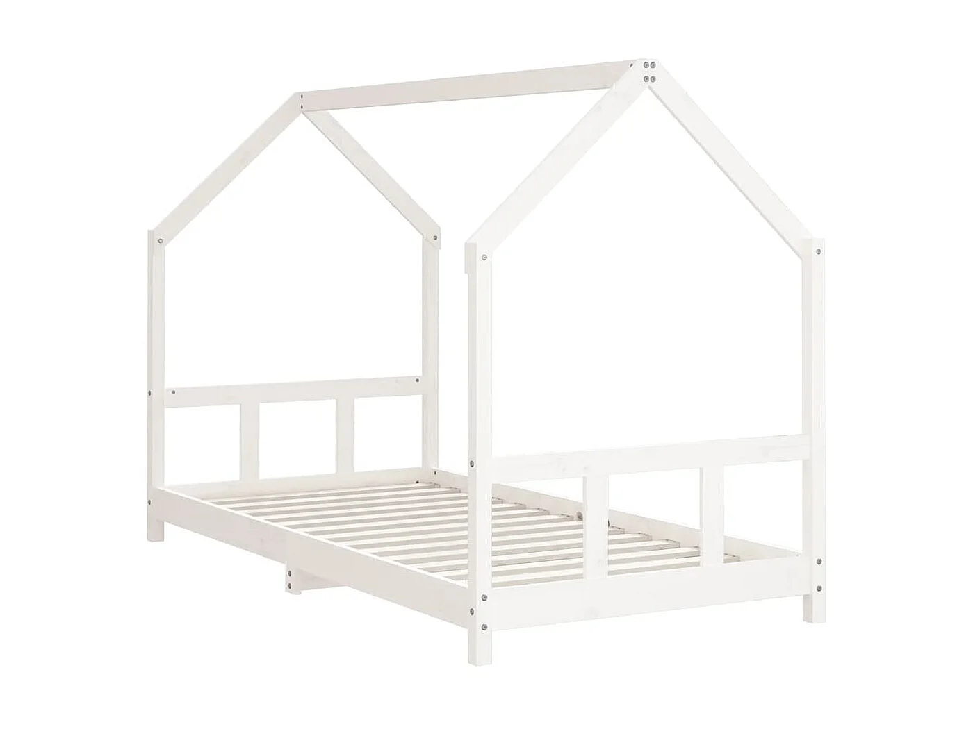 Cama infantil 90x190 cm pinho maciço branco PT214720