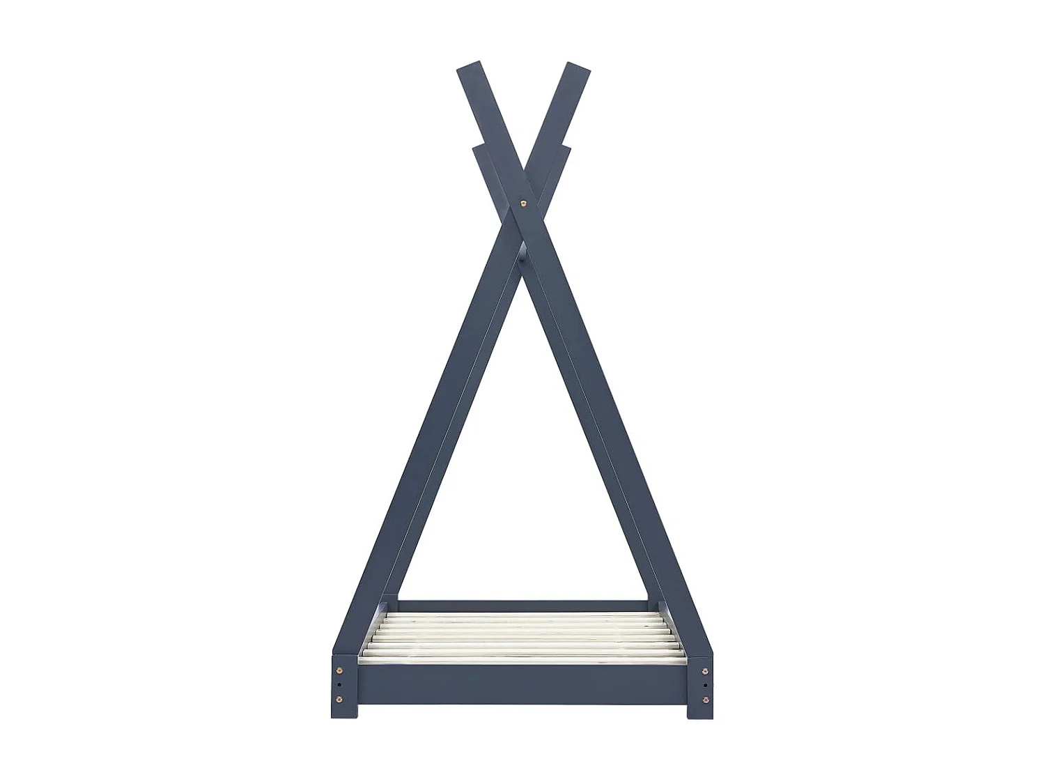 Lit-90x200 cm d'enfant Gris Bois de pin massif EGGB89351