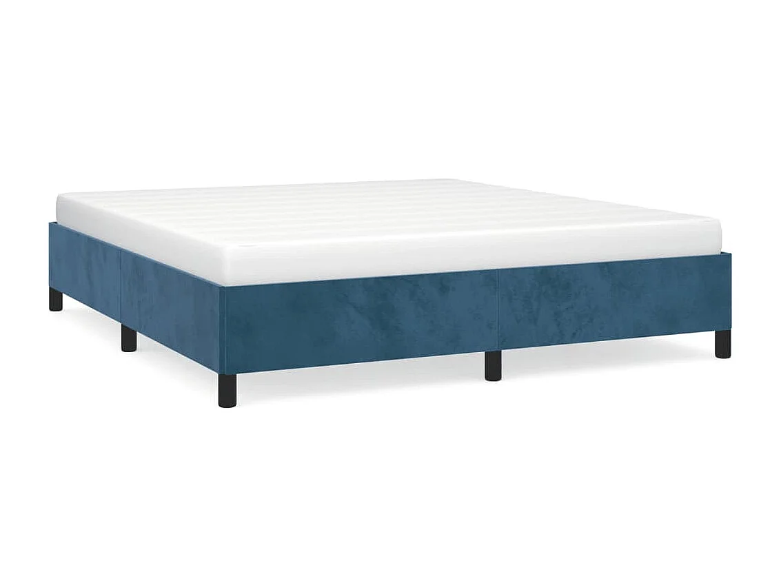 Lit-160x200 cm Bleu foncé Velours EGGB64365