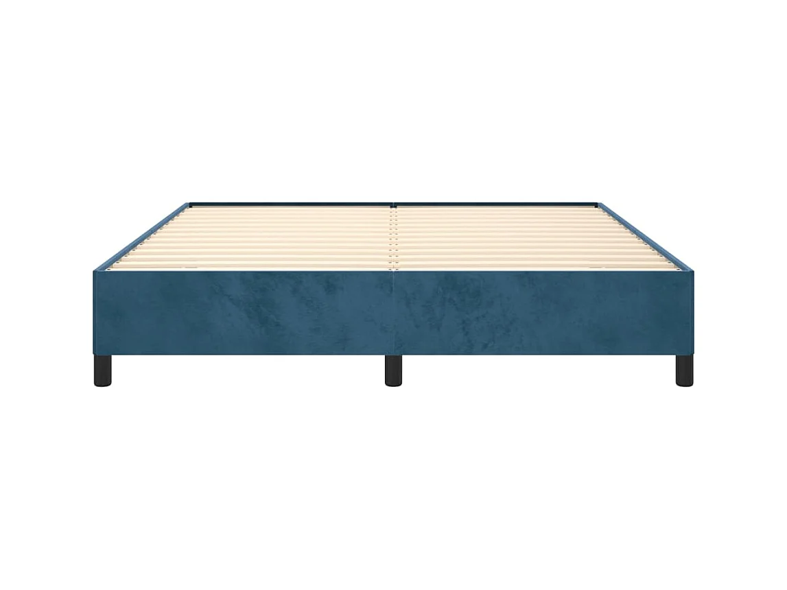 Lit-160x200 cm Bleu foncé Velours EGGB64365
