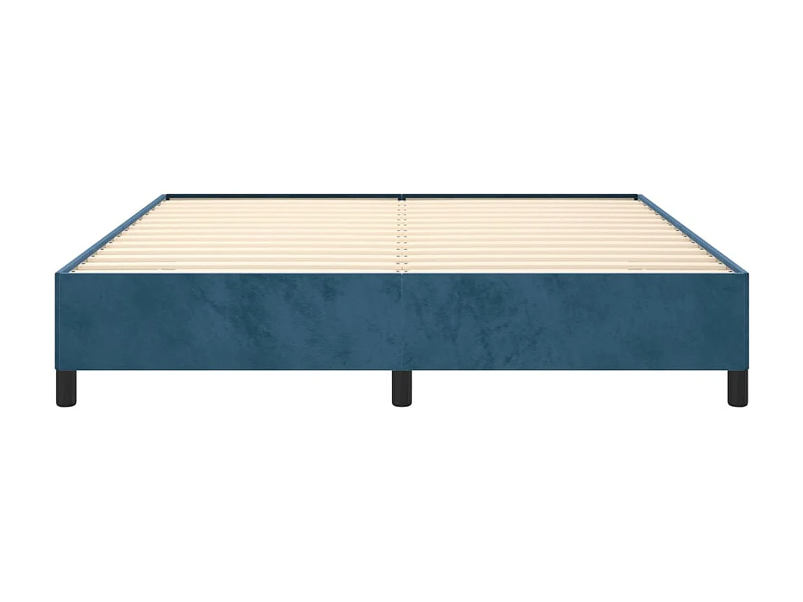 Cama 160x200 cm de terciopelo azul ES67063