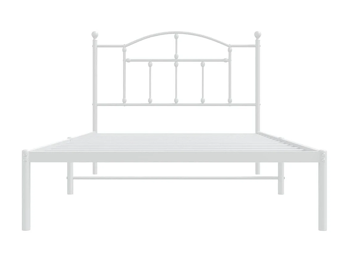 Bedframe met hoofdbord metaal wit 107x203 cm NL90371