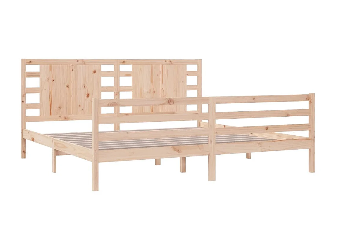 Lit-200x200 cm Bois de pin massif EGGB88688