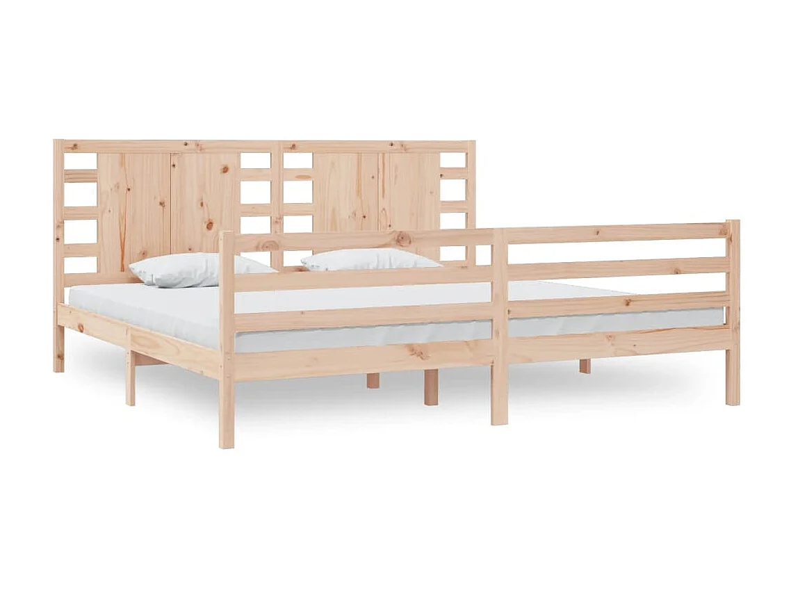 Lit-200x200 cm Bois de pin massif EGGB88688