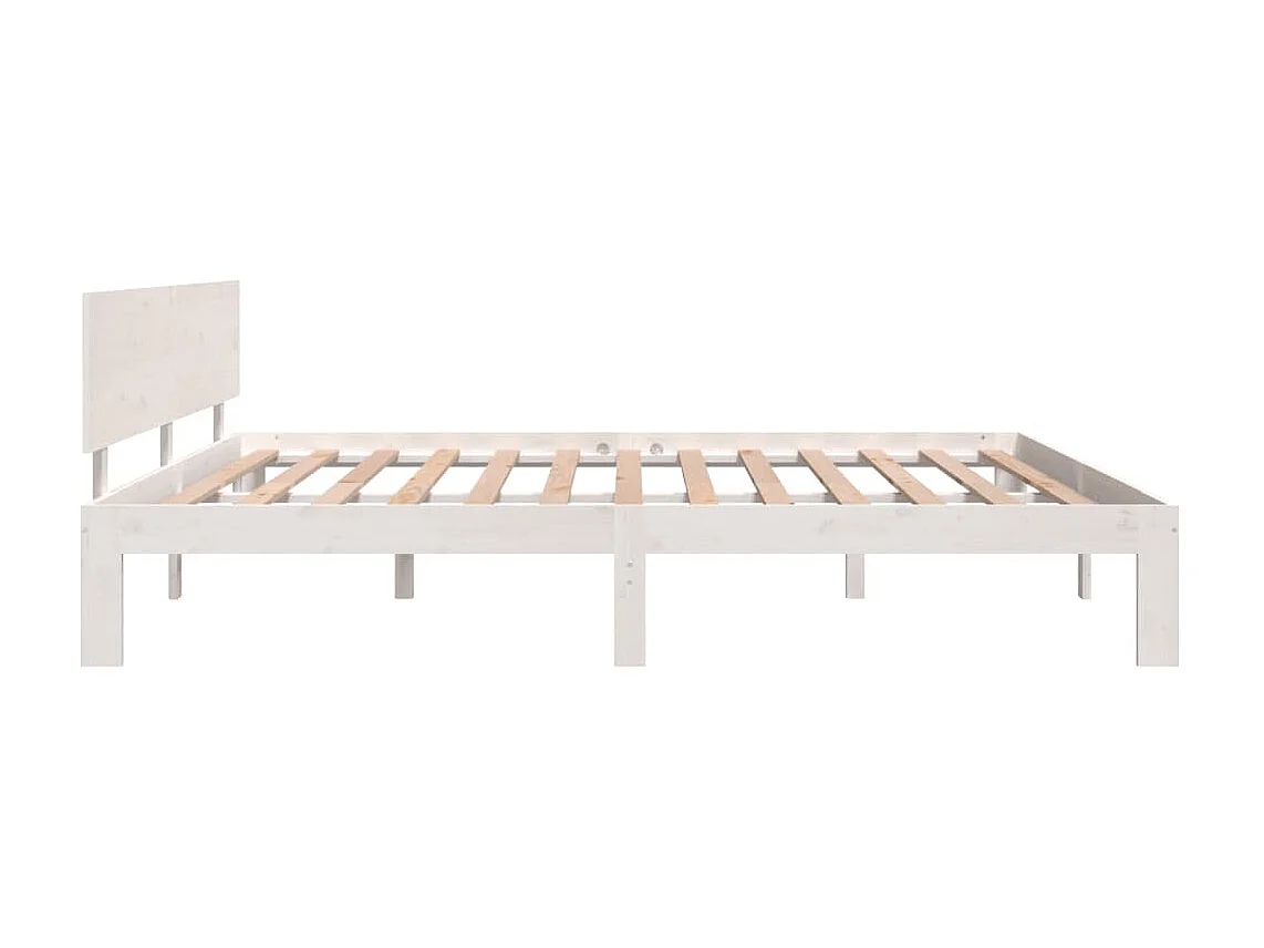 Lit-180x200 cm blanc bois massif super king EGGB20385