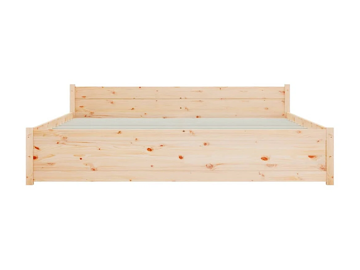 Lit-200x200 cm Bois massif EGGB50284