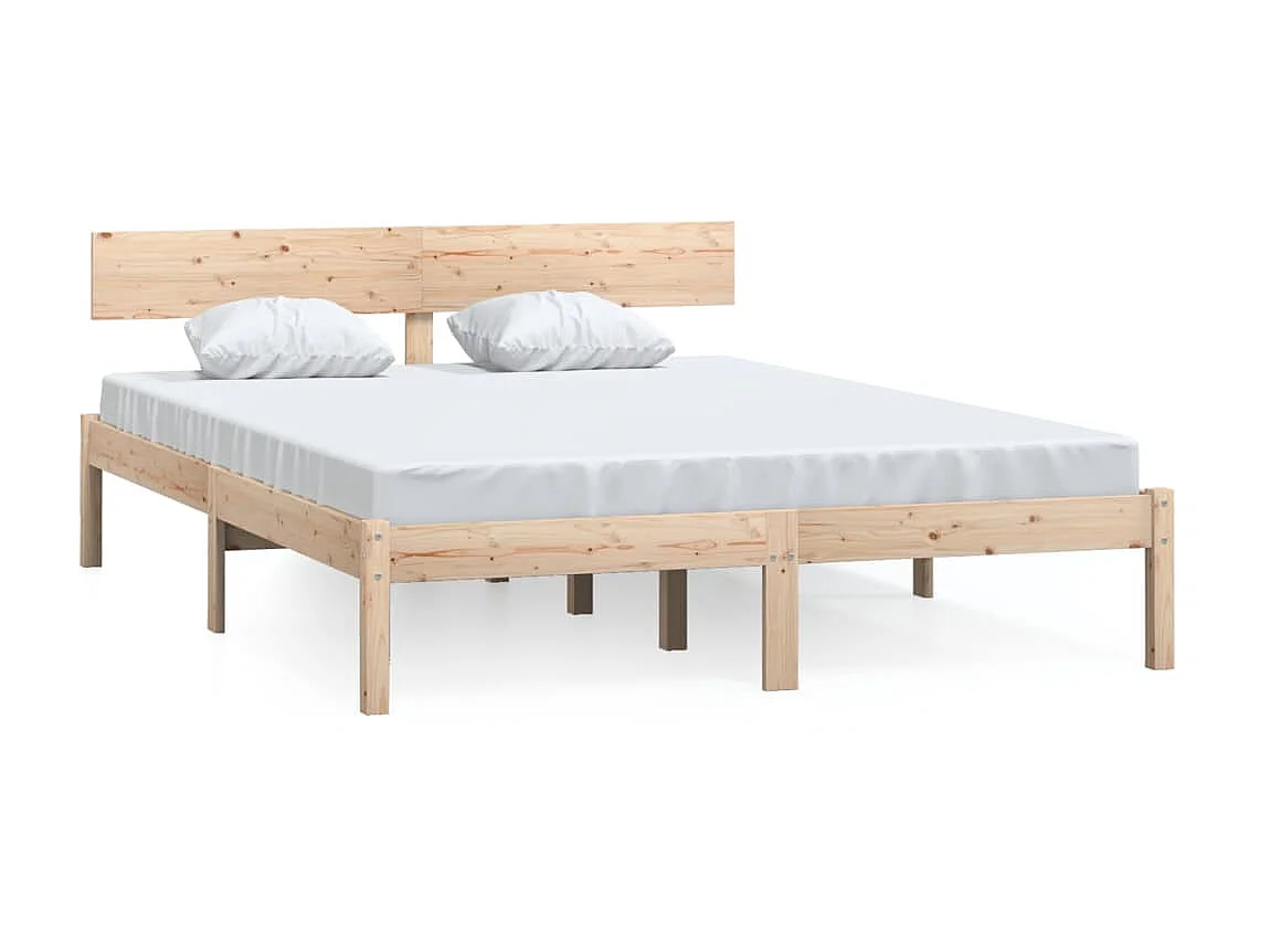 Cama pequena casal 120x190 cm pinho maciço PT332347