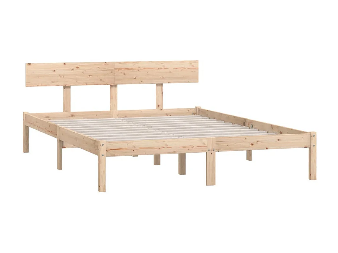 Lit-120x190 cm Bois de pin massif UK petit double EGGB72557
