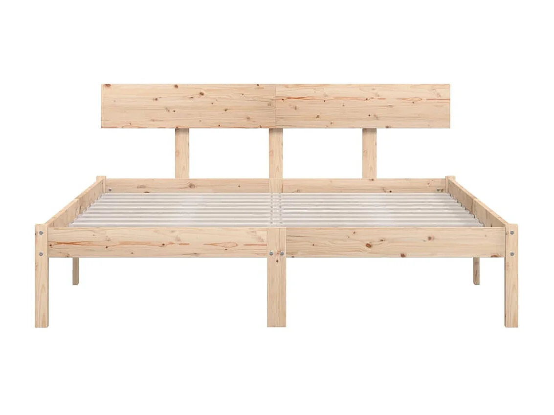 Lit-120x190 cm Bois de pin massif UK petit double EGGB72557