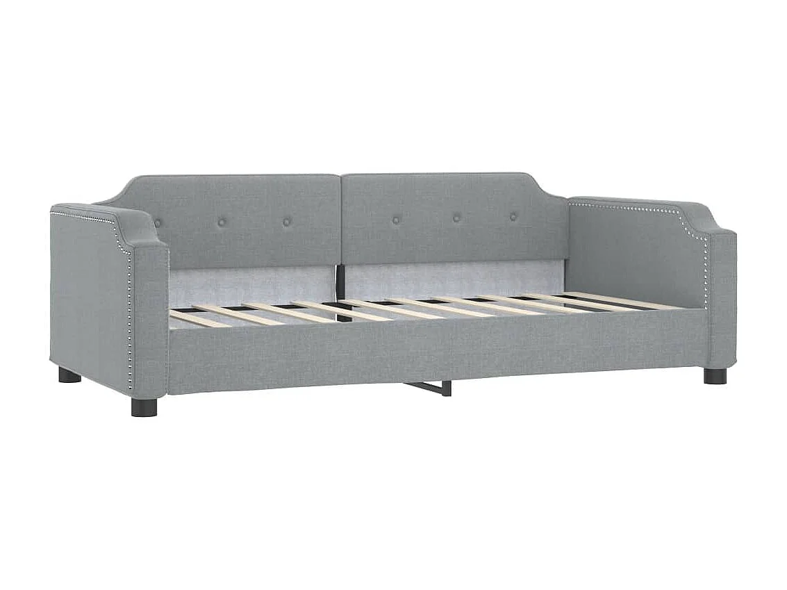 Lit-80x200 cm de repos gris clair tissu EGGB96551