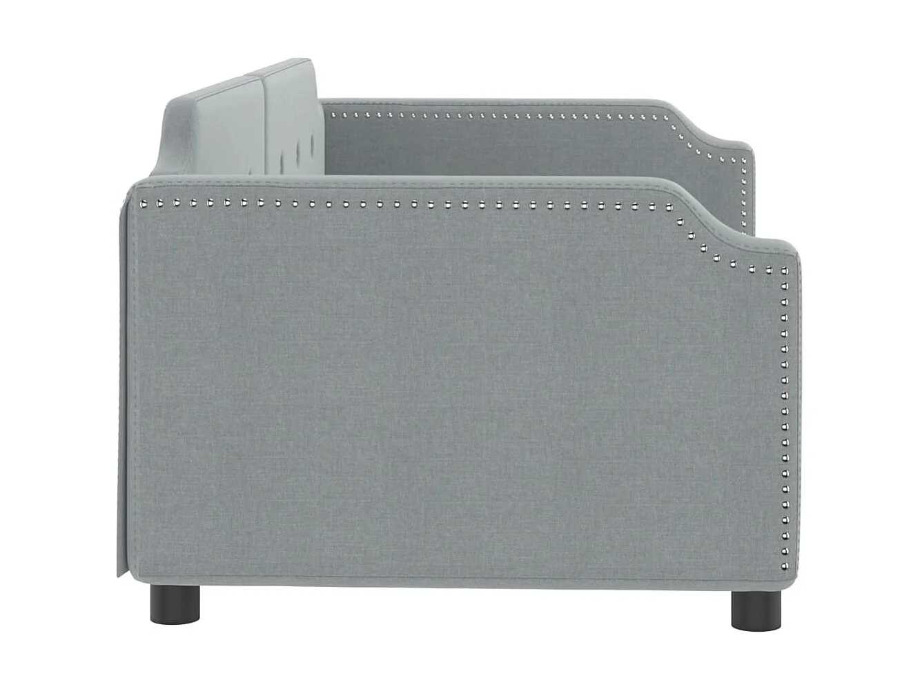 Lit-80x200 cm de repos gris clair tissu EGGB96551