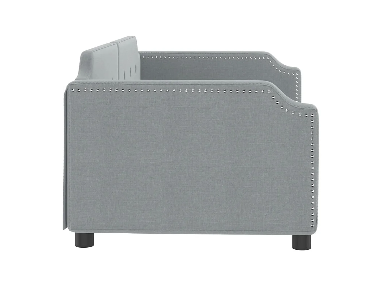 Lit-80x200 cm de repos gris clair tissu EGGB96551