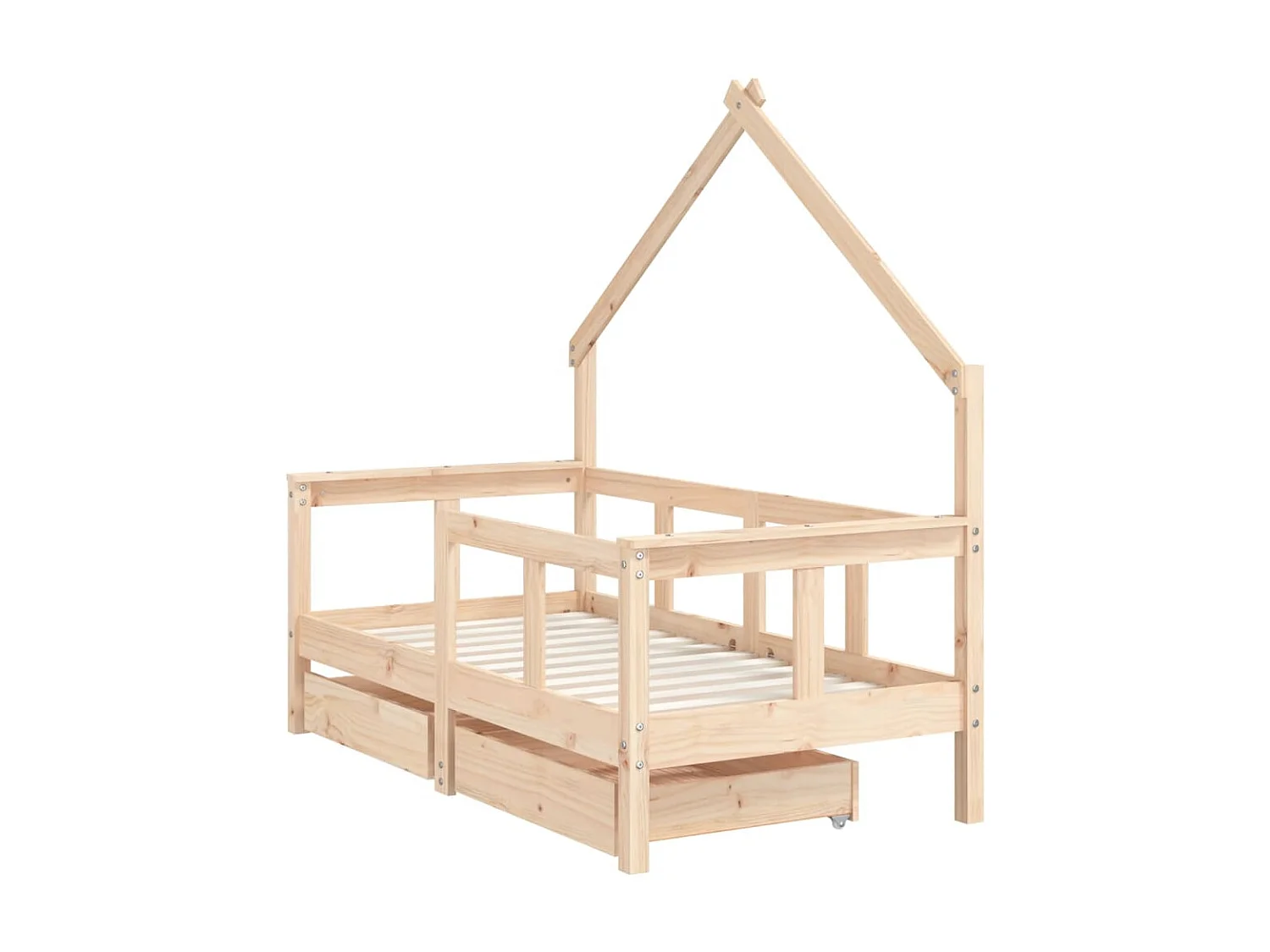 Lit-70x140 cm enfant avec tiroirs bois de pin massif EGGB64483