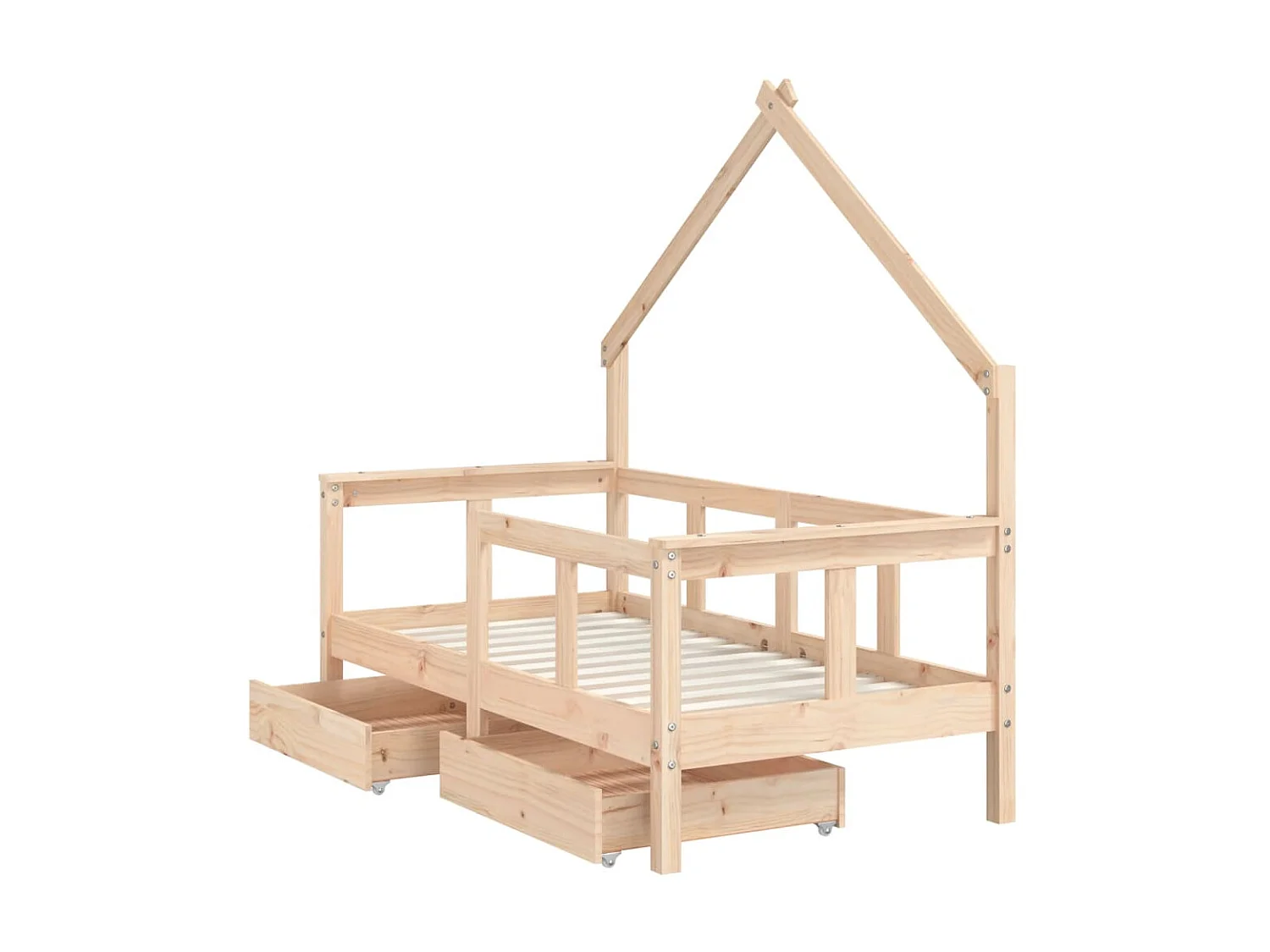 Lit-70x140 cm enfant avec tiroirs bois de pin massif EGGB64483