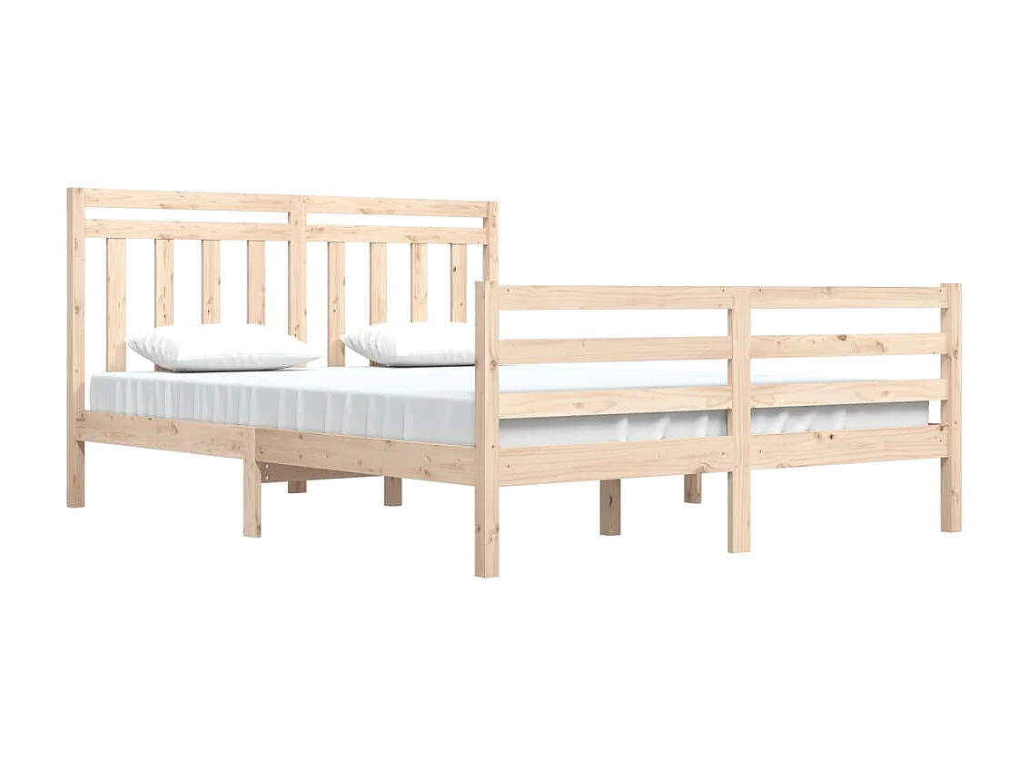 Lit-160x200 cm Bois massif EGGB16569