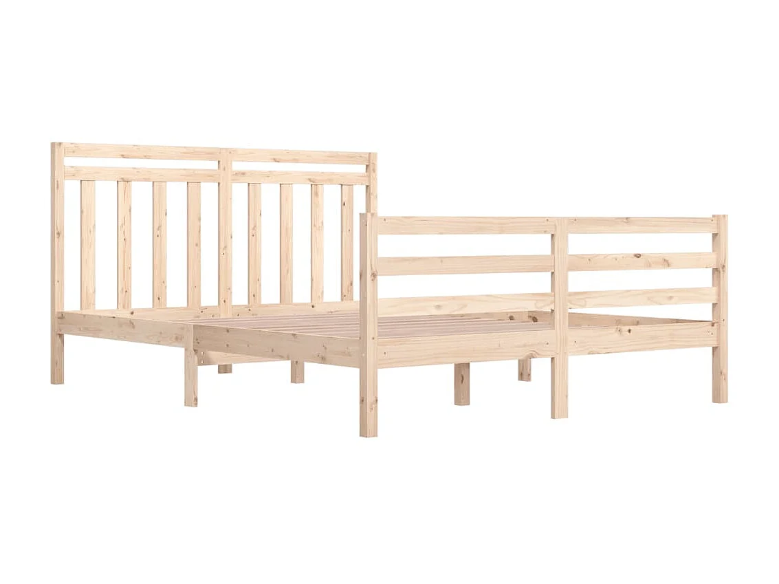 Lit-160x200 cm Bois massif EGGB16569