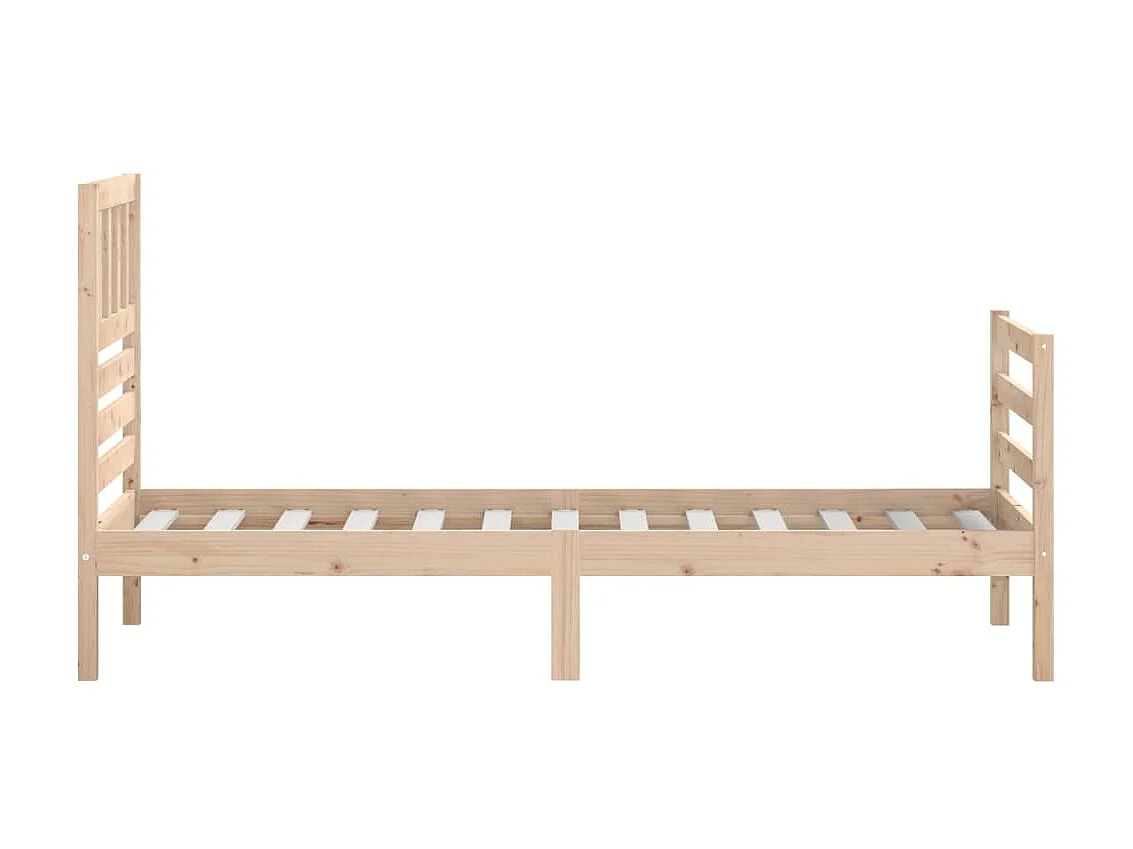 Cama pequena solteiro 75x190 cm madeira maciça PT937409