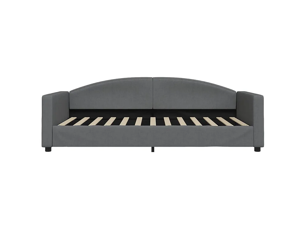 Lit-100x200 cm de repos gris foncé tissu EGGB37388