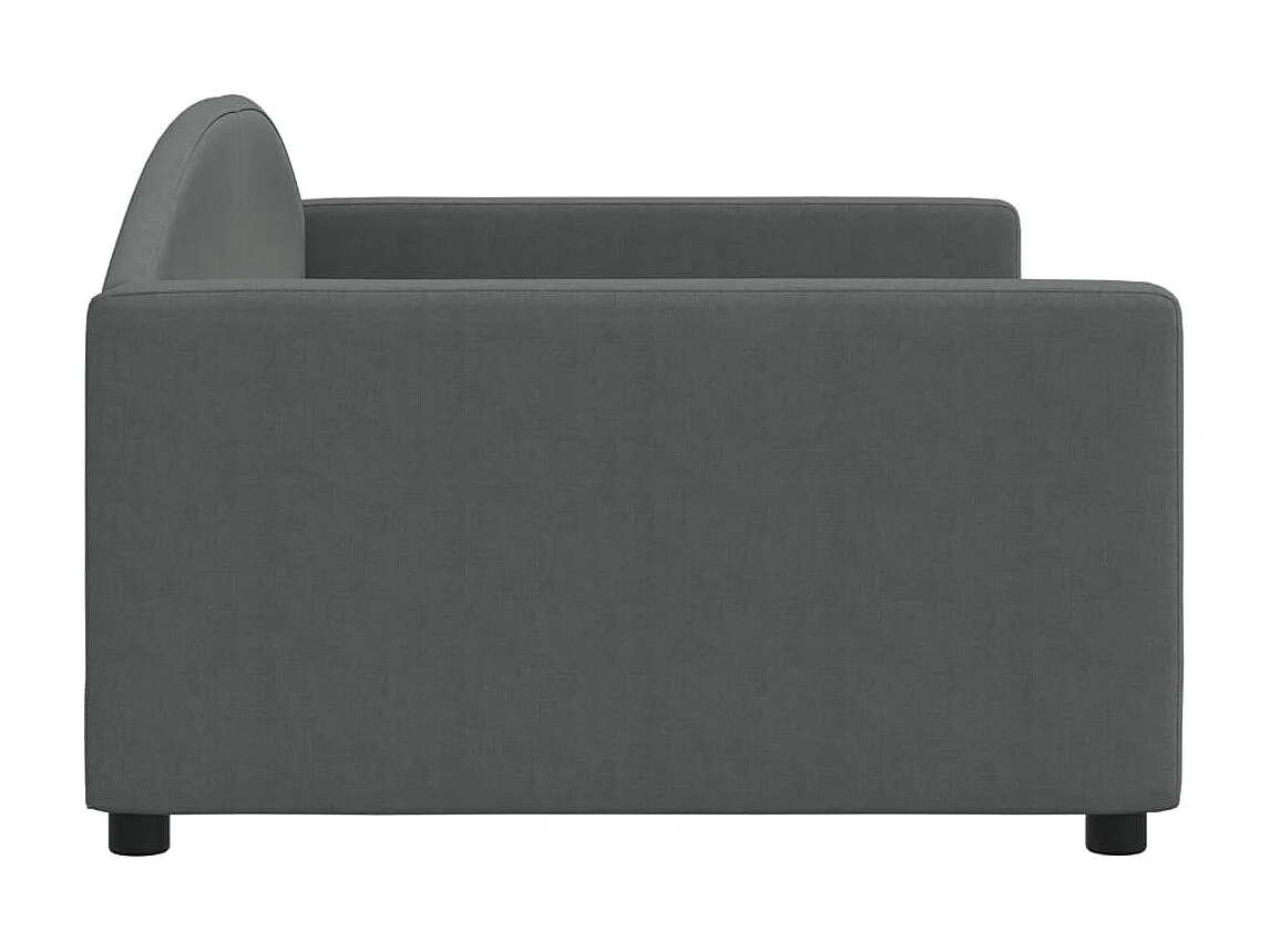 Lit-100x200 cm de repos gris foncé tissu EGGB37388