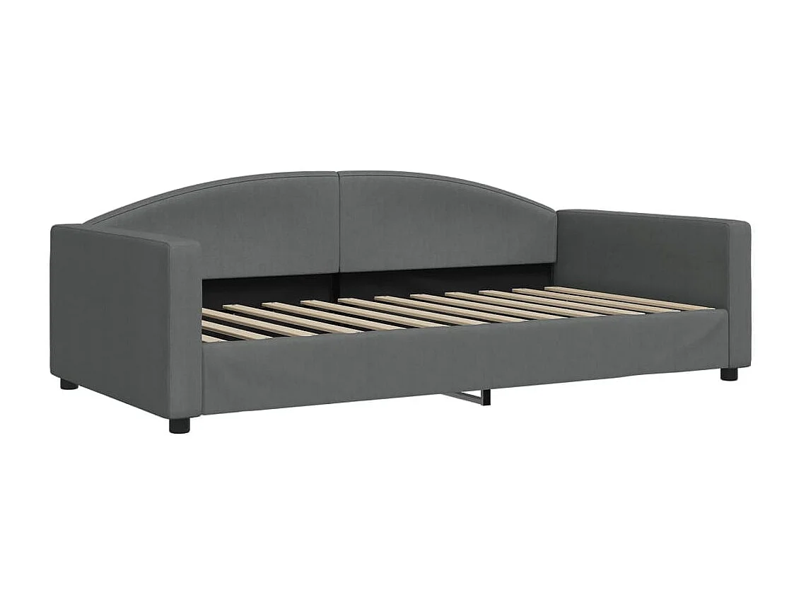 Lit-100x200 cm de repos gris foncé tissu EGGB37388